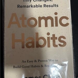 Atomic Habits Paperback Book - Beige with Copper Title